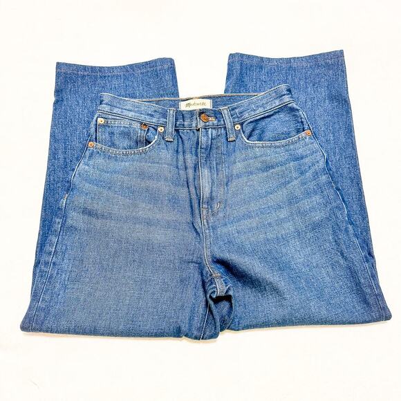 Madewell Baggy Straight Dark Wash Denim Jeans Wide Leg Size 26 NH643 - Picture 4 of 9